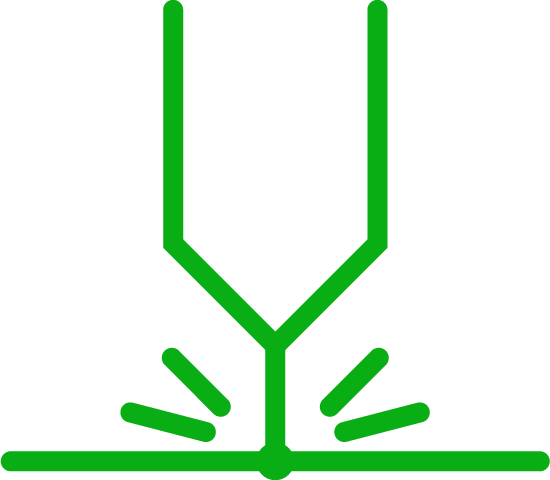 Icona della tecnologia laser