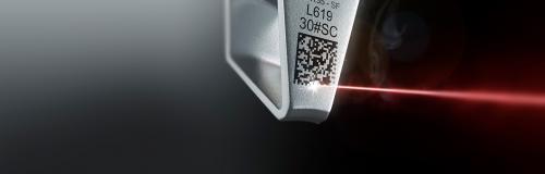 Datamartrix marcato con incisione laser a fibra