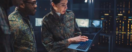 Leader briefing team on next objective