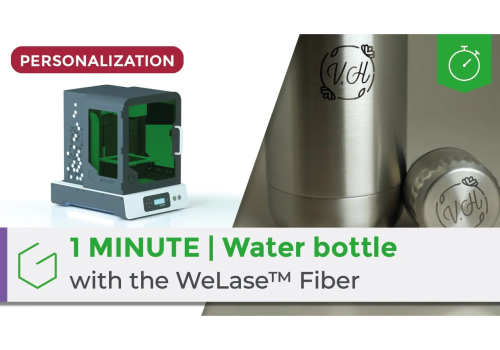⏱️ 1 Minute | Stainless steel bottle engraving with the WeLase™ Fiber